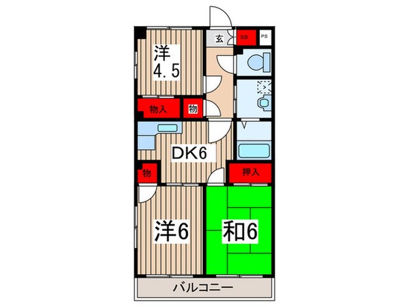 植竹マンションの物件間取画像